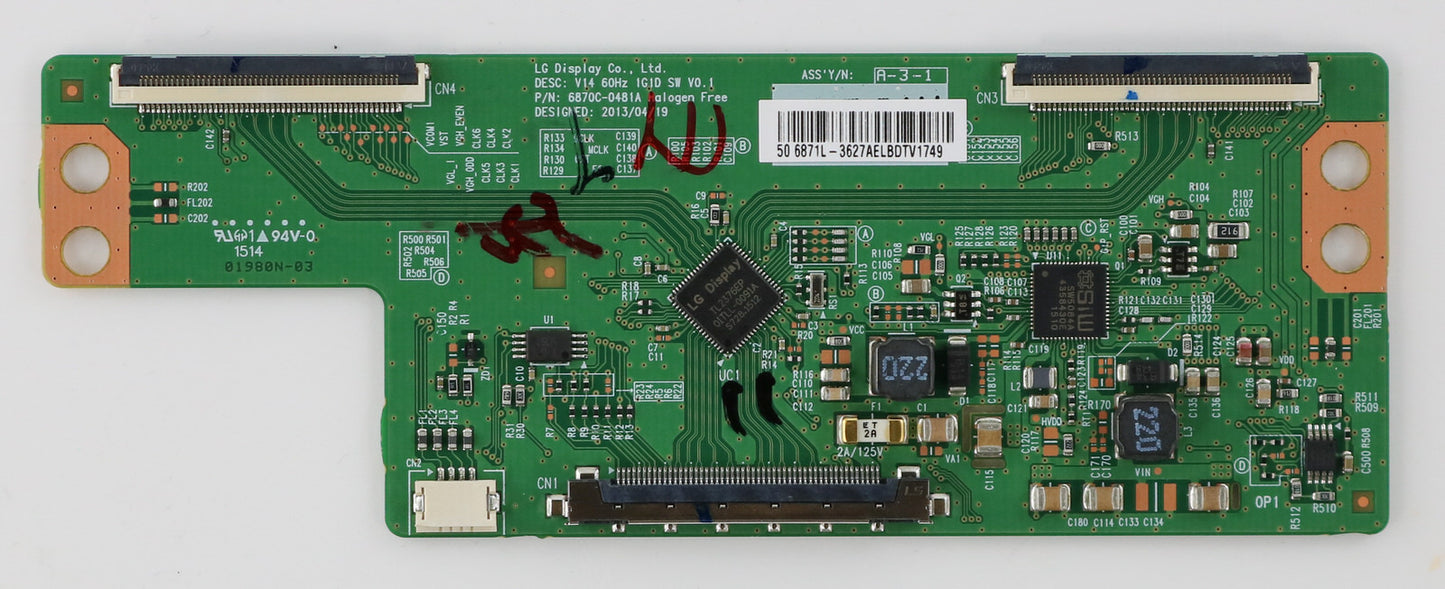 LG 6871L-3627A 6870C-0481A T-Con Board