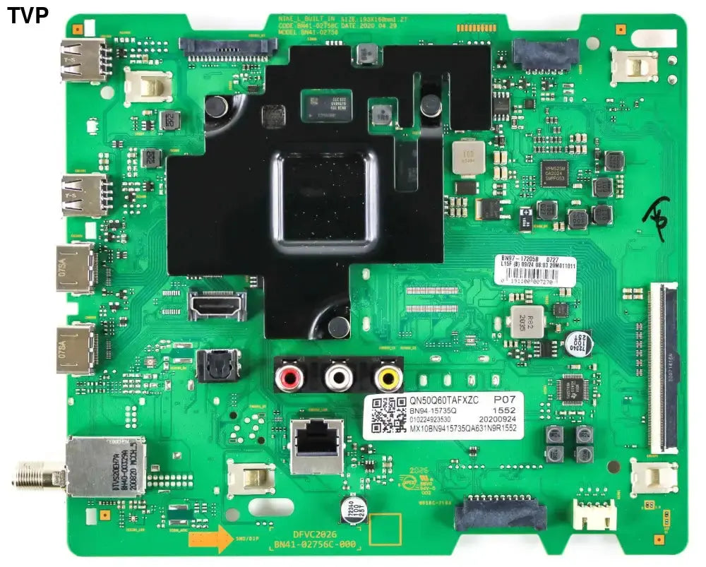 Samsung BN94-15735Q Main Board for QN50Q60TAFXZA QN50Q6DTAFXZA (Version YD02)