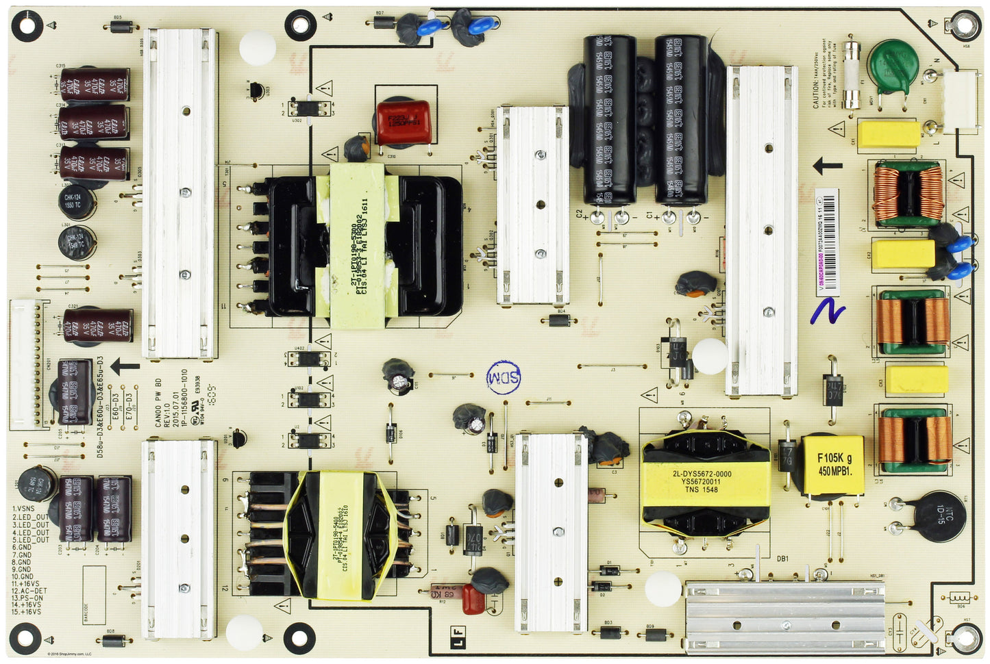 Vizio 09-60CAP0A0-00 Power Supply for E65u-D3 E60u-D3  