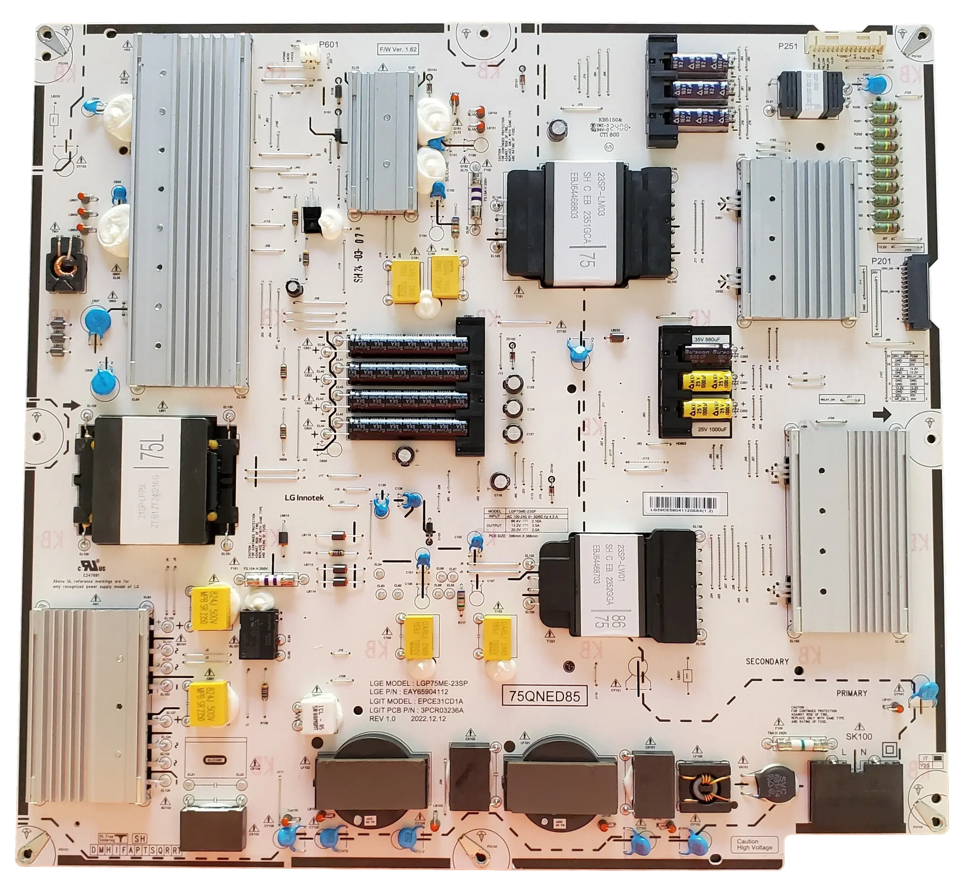 EBR39174802 LG Power Supply 75QNED90TUA