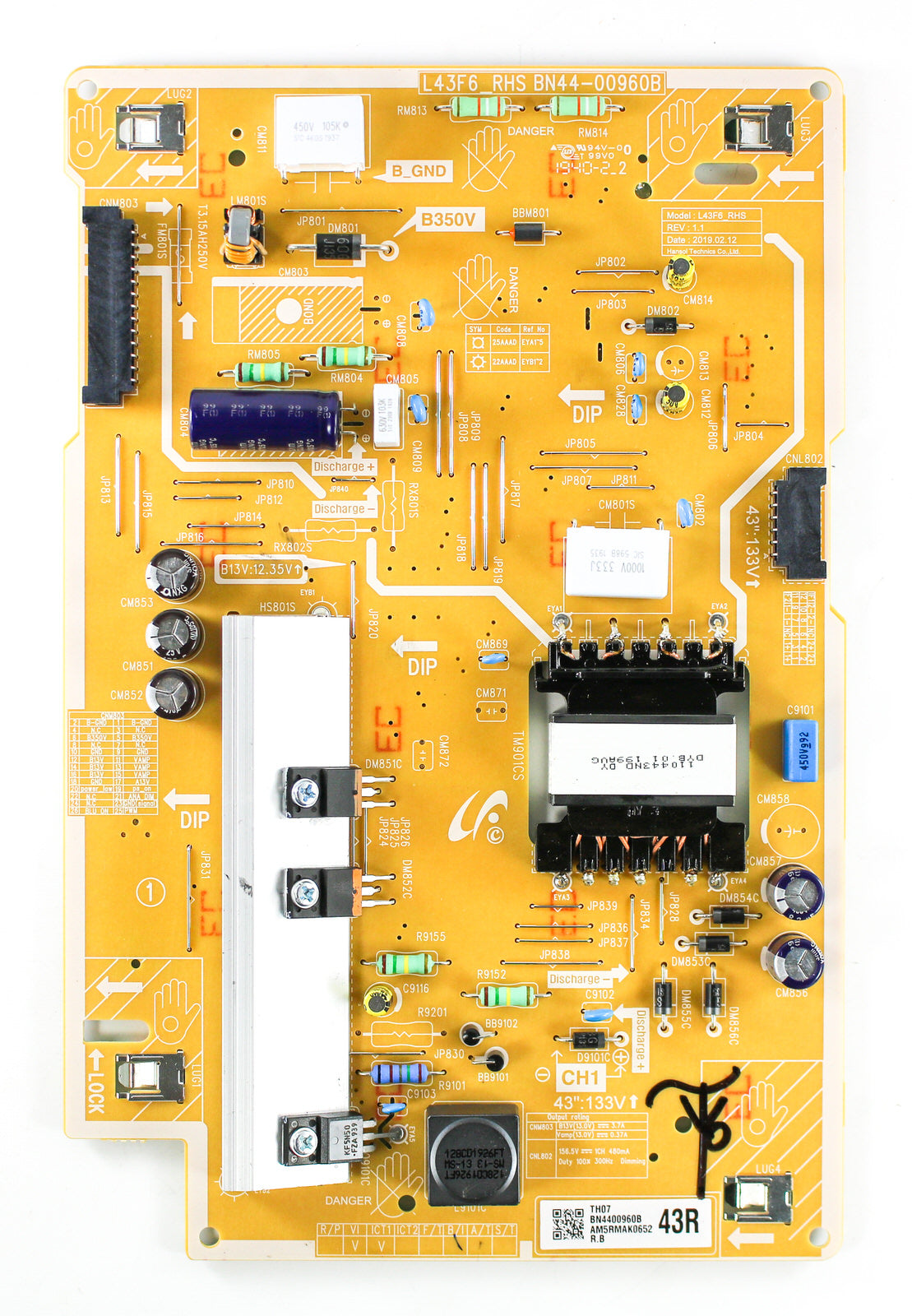SAMSUNG BN44-00960A Power Supply FOR UN43LS03RAFXZA