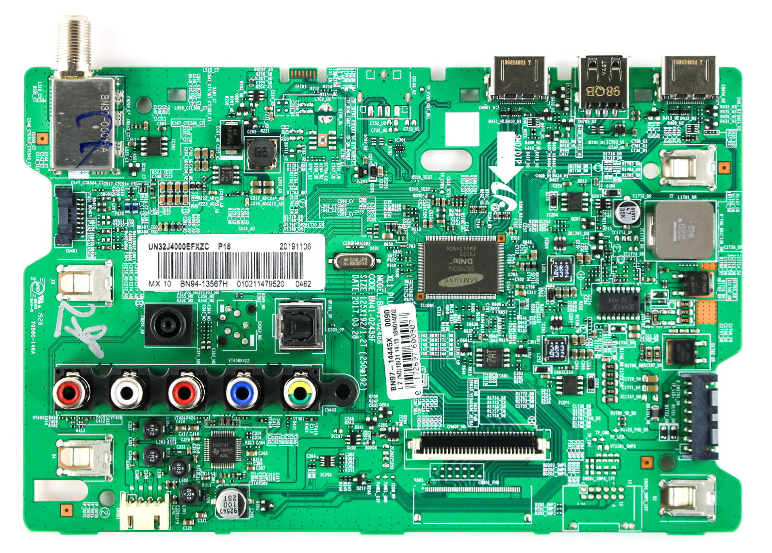 SAMSUNG BN94-13567H Main Board for UN32J4000EF