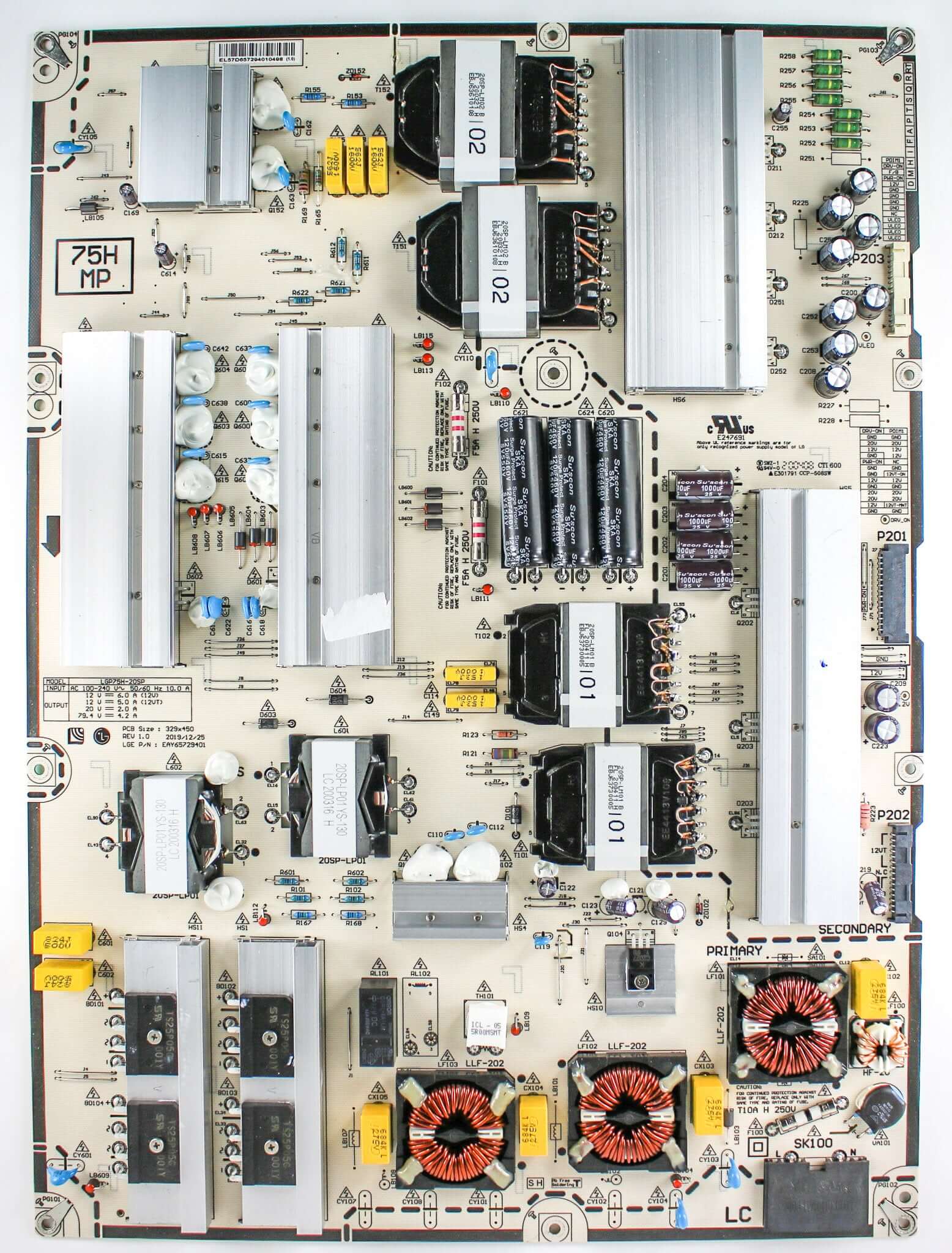 LG EAY65893202 Power Supply for 75NANO80UPA