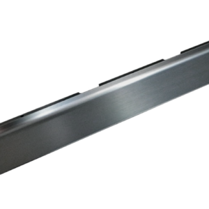 a metal bar with black rubber