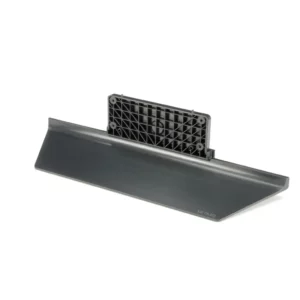 a black plastic object with a square black grid