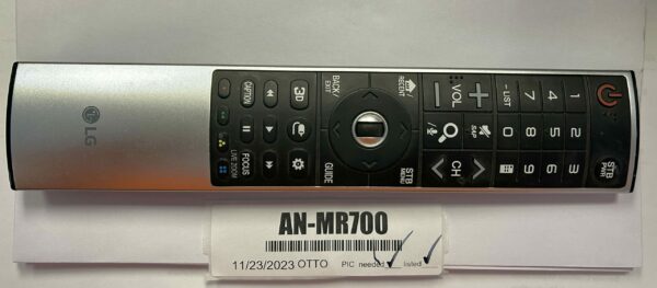 a remote control with a bar code