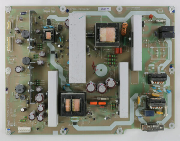 a circuit board with many small components