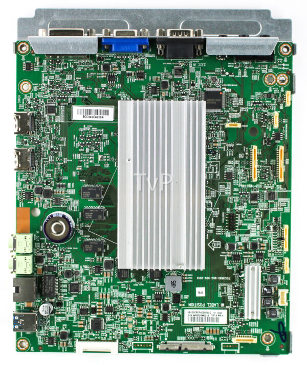 a green circuit board with many different components